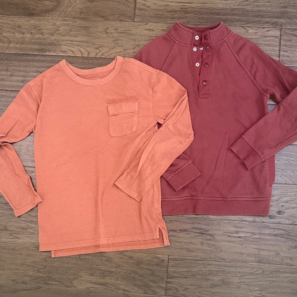 Hello Fall!  Cat & Jack Long Sleeve Shirt Set - Orange and Red